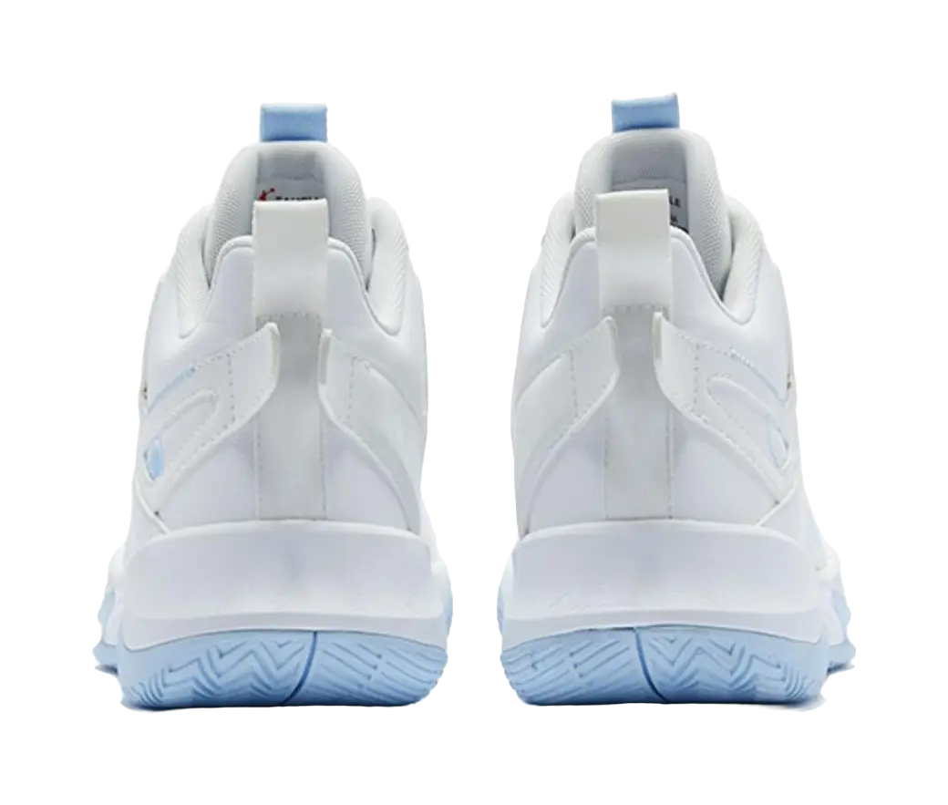 QIAODAN Basketball Collection Basketball Shoes Mens Mid top White Blue 