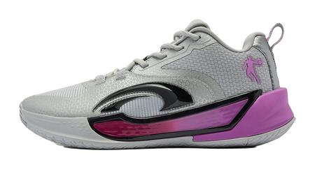 QIAODAN Battle Sword 7 TEAM Cushioning Anti-Slip And Wear-Resistant Low-Top Basketball Shoes Mens Gray Purple 