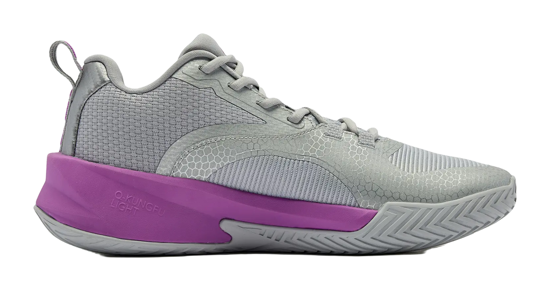 QIAODAN Battle Sword 7 TEAM Cushioning Anti-Slip And Wear-Resistant Low-Top Basketball Shoes Mens Gray Purple 