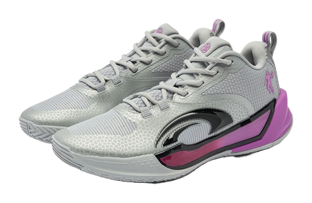 QIAODAN Battle Sword 7 TEAM Cushioning Anti-Slip And Wear-Resistant Low-Top Basketball Shoes Mens Gray Purple 