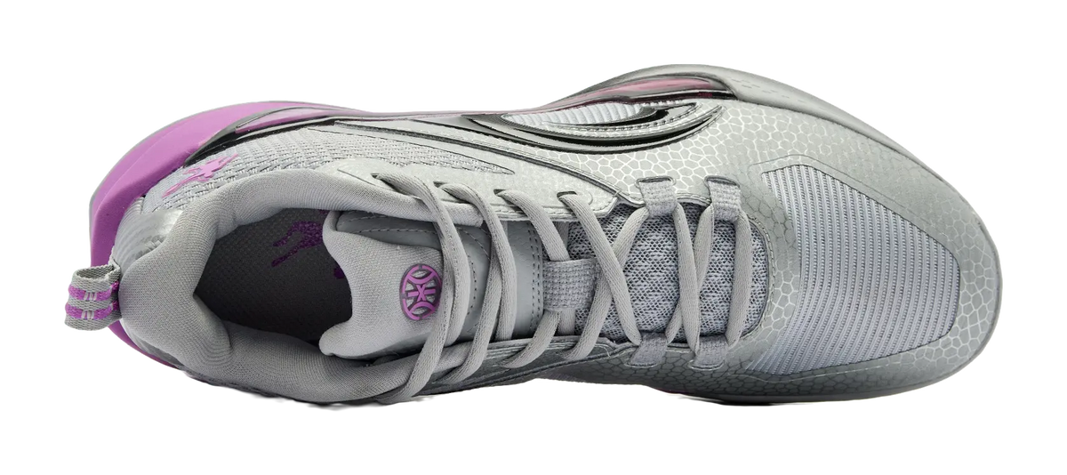 QIAODAN Battle Sword 7 TEAM Cushioning Anti-Slip And Wear-Resistant Low-Top Basketball Shoes Mens Gray Purple 