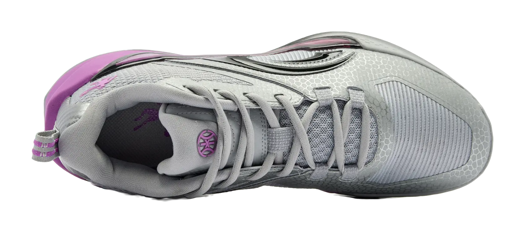 QIAODAN Battle Sword 7 TEAM Cushioning Anti-Slip And Wear-Resistant Low-Top Basketball Shoes Mens Gray Purple 