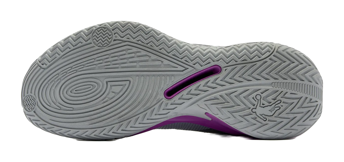 QIAODAN Battle Sword 7 TEAM Cushioning Anti-Slip And Wear-Resistant Low-Top Basketball Shoes Mens Gray Purple 