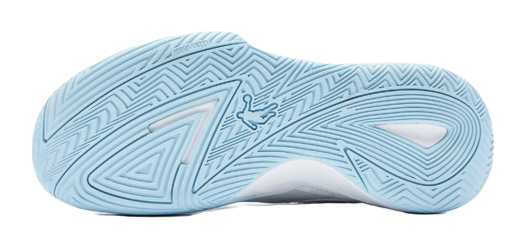 QIAODAN Coverage Grip Lightweight Breathable Low Top Basketball Shoes Mens White Blue 