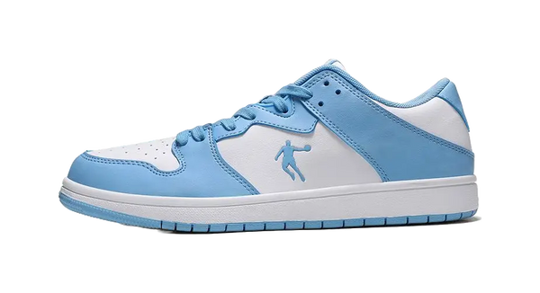 QIAODAN Coverage Slip Resistant Low top Skateboard Shoes Men's White Blue 