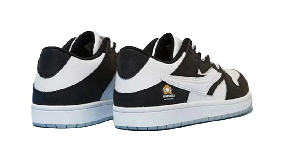 QIAODAN Coverage Slip Resistant, Abrasion Resistant, Lightweight, Breathable Low top Skateboard Shoes Men's Black White 