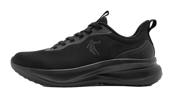 QIAODAN Cushioned Slip-Resistant Abrasion-Resistant Low-Top Casual Running Shoes Men's Black 