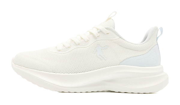 QIAODAN Cushioned Slip-Resistant Abrasion-Resistant Low-Top Casual Running Shoes Women's White Blue 