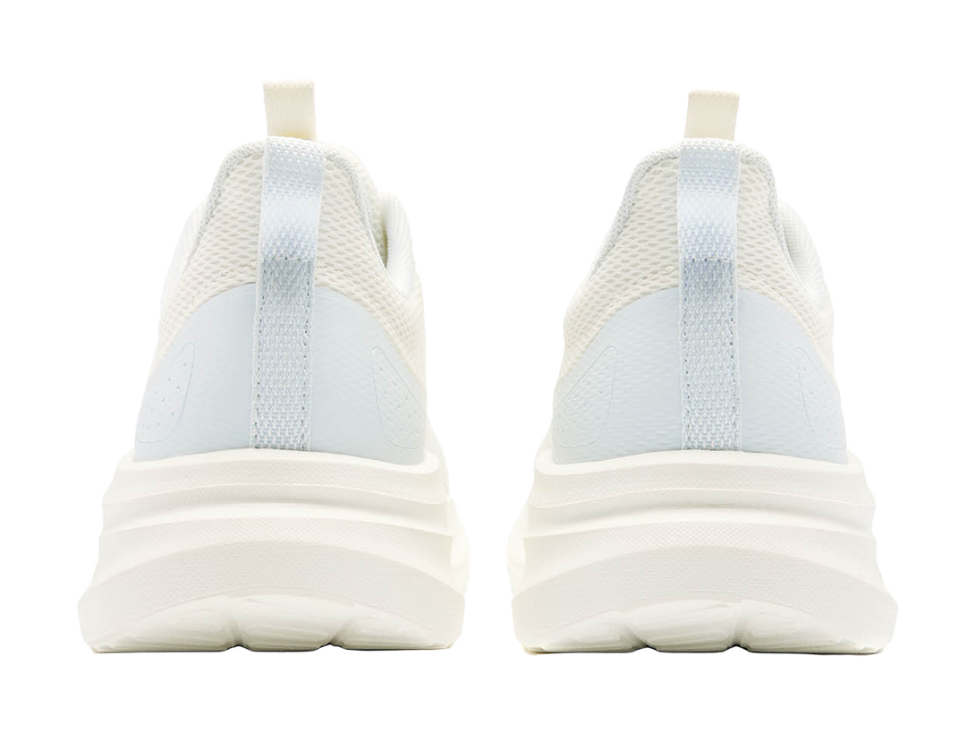 QIAODAN Cushioned Slip-Resistant Abrasion-Resistant Low-Top Casual Running Shoes Women's White Blue 