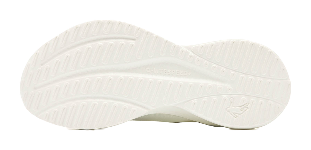 QIAODAN Cushioned Slip-Resistant Abrasion-Resistant Low-Top Casual Running Shoes Women's White Blue 