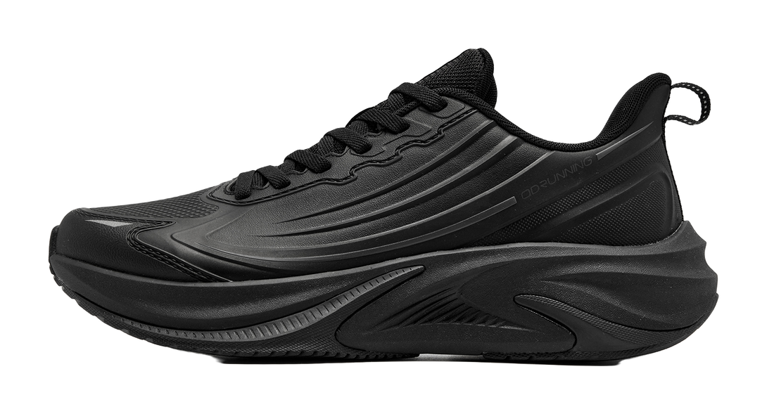 QIAODAN Cushioning Abrasion Resistant Lightweight Breathable Slip Resistant Low top Training Running Shoes Men's Black 