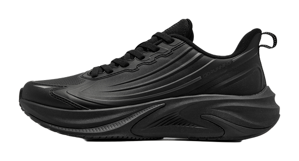 QIAODAN Cushioning Abrasion Resistant Lightweight Breathable Slip Resistant Low top Training Running Shoes Men's Black 