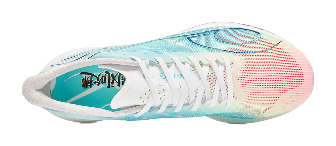 QIAODAN Cushioning, Wear Resistant Low Top Casual Running Shoes Men's Fluorescent Flying Shadow Pink Mars Green 