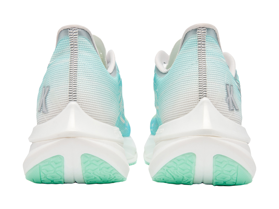 QIAODAN Cushioning, Wear Resistant Low Top Casual Running Shoes Men's Fluorescent Flying Shadow Pink Mars Green 