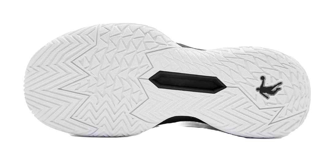 QIAODAN Cushioning, Wear Resistant Mid Top Basketball Shoes Mens White Black 