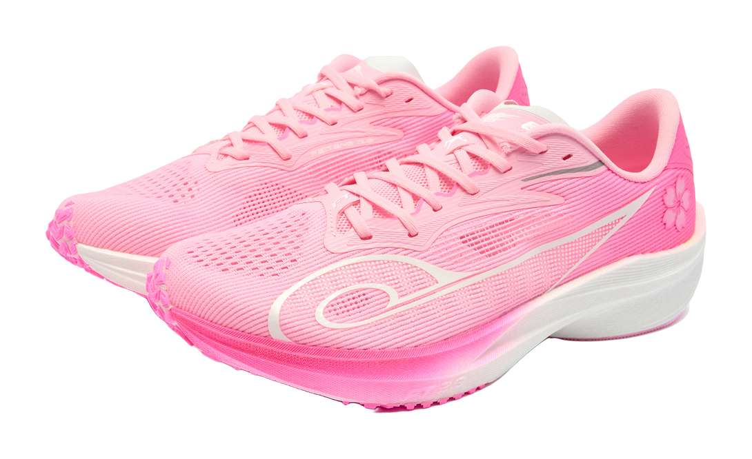 QIAODAN Feiteng 2.0 Running Shoes Men's Low top Cherry Blossom Pink/Aurora Pink 