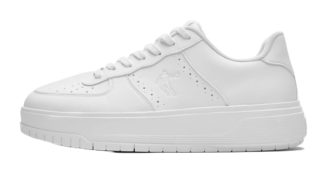 QIAODAN Five Centimeters Skateboard Shoes Men's Low top Jordan White 