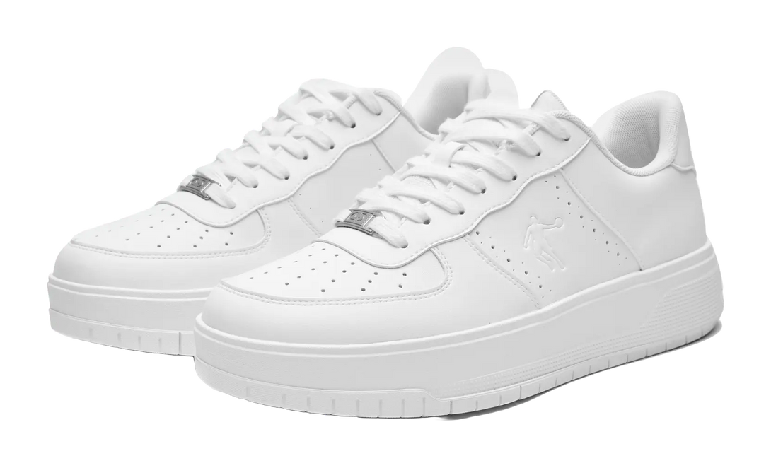 QIAODAN Five Centimeters Skateboard Shoes Men's Low top Jordan White 