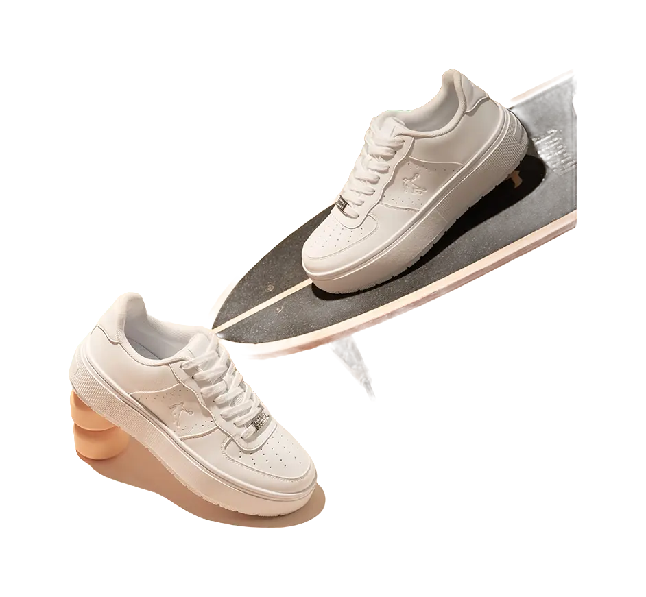 QIAODAN Five Centimeters Skateboard Shoes Men's Low top Jordan White 