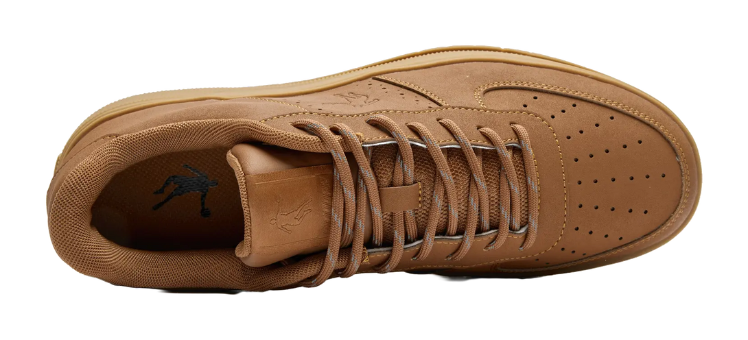 QIAODAN Five Centimeters Skateboard Shoes Men's Low top Mocha Yellow 