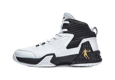 QIAODAN Grinding 1 - Basketball Shoes Mens High top Black/White 