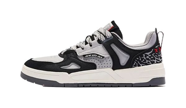 QIAODAN Inheritance 2.0 Enablement 2.0 Wear-Resistant Low-Top Skateboard Shoes Black Gray 