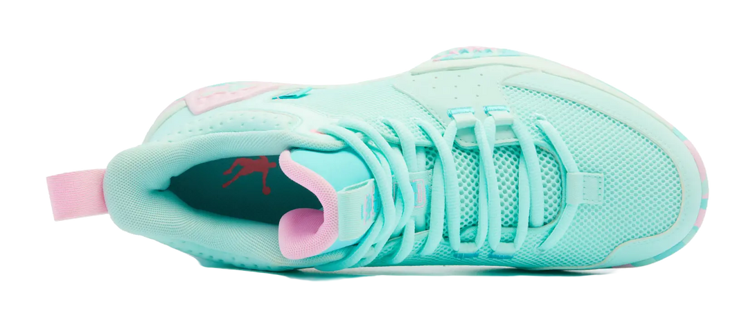 QIAODAN Kill Shot 1.0 Basketball Shoes Mens Low top Cloud Pink Crescent Blue 