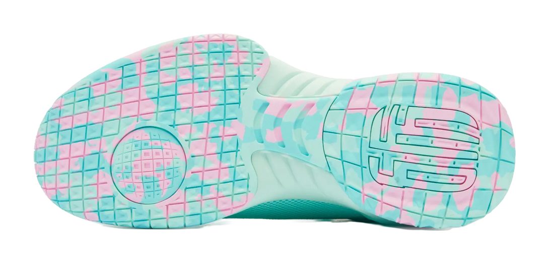 QIAODAN Kill Shot 1.0 Basketball Shoes Mens Low top Cloud Pink Crescent Blue 