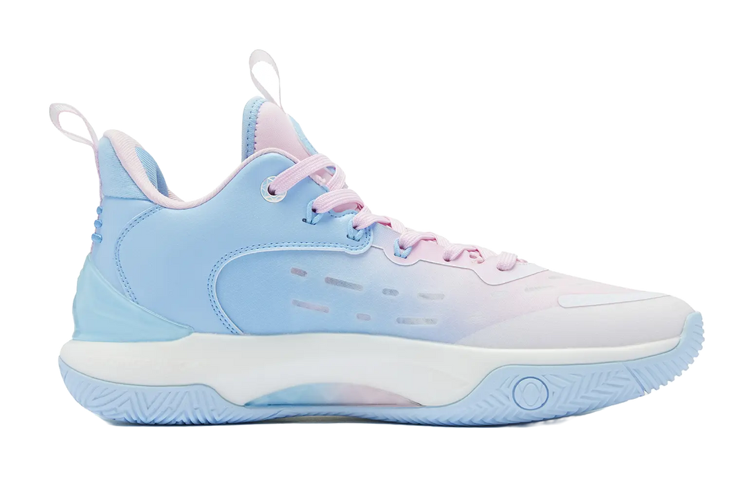 QIAODAN Killing Move 3.0 Cushioning, Wear Resistant Mid top Basketball Shoes Mens Blue White Pink 