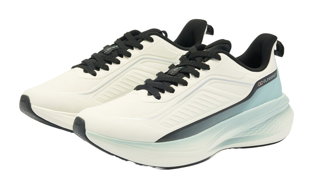 QIAODAN Rainwing 4.0 Anti-Slip And Wear-Resistant Warm Low-Top Q-LITESPEED Technology Running Shoes Men's White Green 