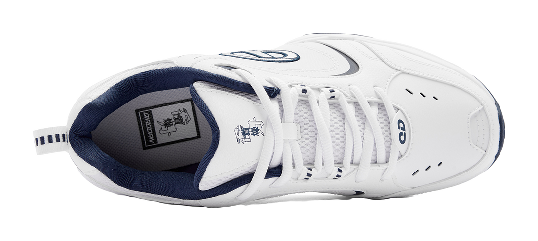 QIAODAN Samoy Badminton Shoes Men's Low top Jordan White Graphite Blue 