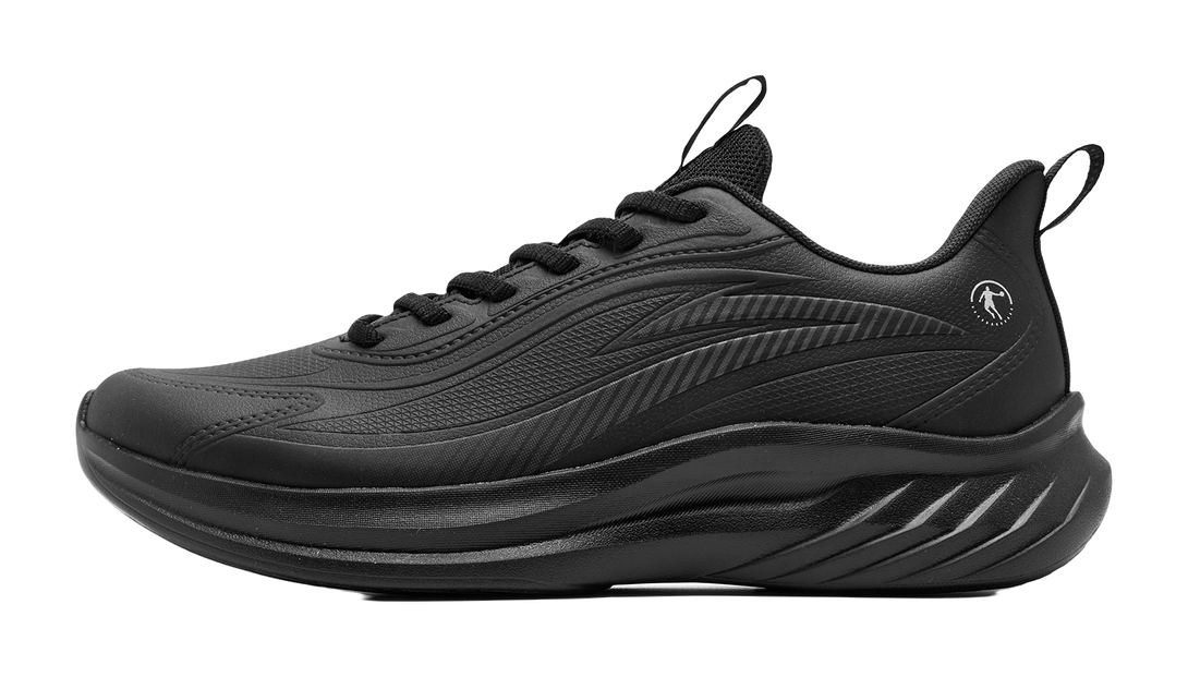 QIAODAN Shock Absorbers Slip Resistant Abrasion Resistant Low top Casual Running Shoes Men's Black Lightning Gray 