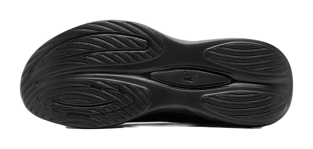 QIAODAN Shock Absorbers Slip Resistant Abrasion Resistant Low top Casual Running Shoes Men's Black Lightning Gray 