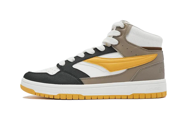 QIAODAN Skateboard Shoes Men's High top Ivory/Black 