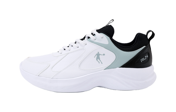 QIAODAN Slip Resistant Abrasion Resistant Low top Running Shoes Men's White Green 