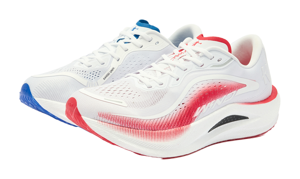 QIAODAN Strong Winds 2.0 Running Shoes Men's Low top Tomato Red Lightning Blue 