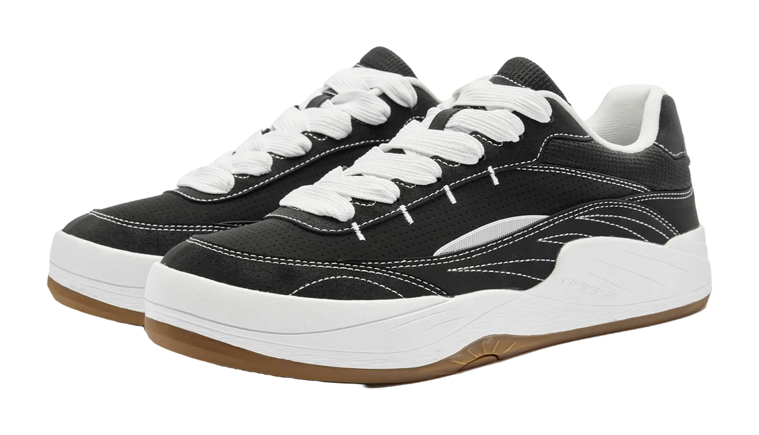 QIAODAN Sunrise Skateboard Shoes Men's Low top Black/Jordan White 