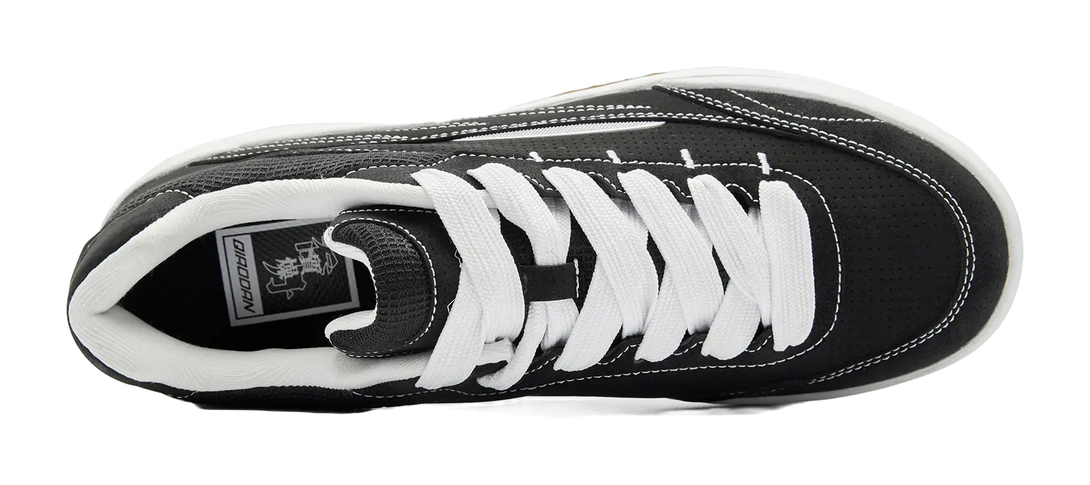 QIAODAN Sunrise Skateboard Shoes Men's Low top Black/Jordan White 