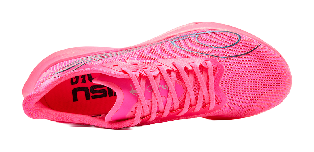 QIAODAN Swift 3PRO Cushioned Slip Resistant Abrasion Resistant Low Top Casual Running Shoes Men's Neon Pink Black 