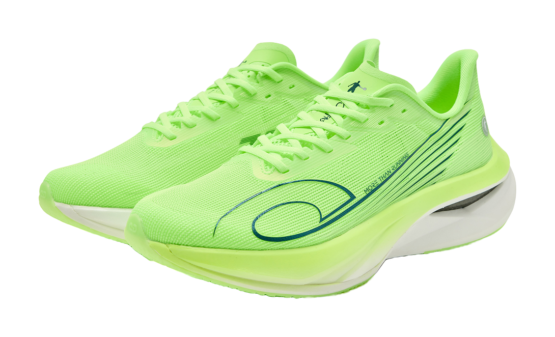 QIAODAN Swift 3PRO Running Shoes Men's Low top Flying Shadow Green Jordan White 