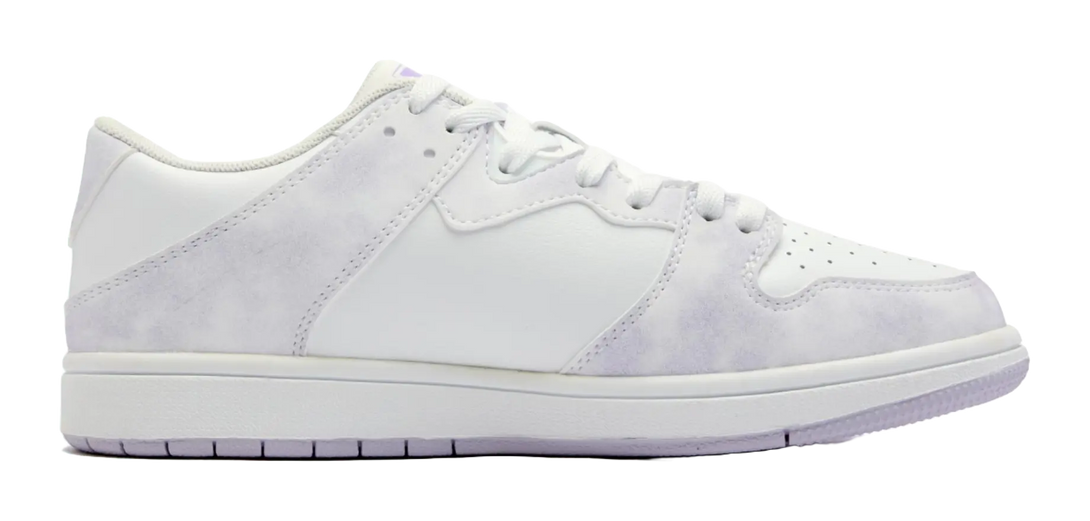 QIAODAN Wave Skateboard Shoes Women's Low top Jordan White Hydrogen Purple 