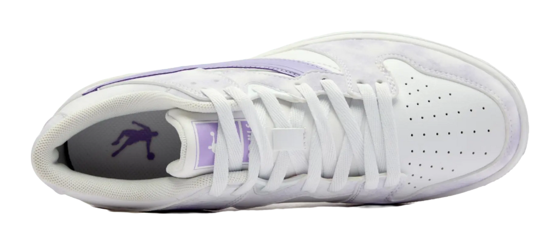 QIAODAN Wave Skateboard Shoes Women's Low top Jordan White Hydrogen Purple 