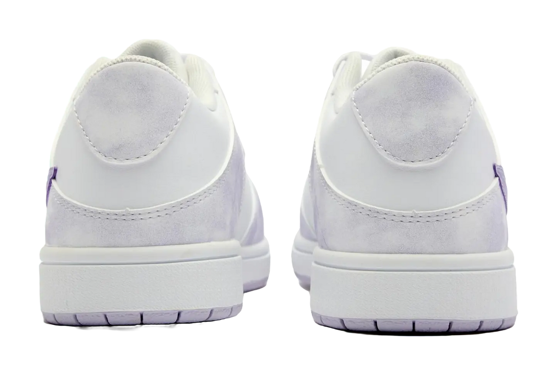 QIAODAN Wave Skateboard Shoes Women's Low top Jordan White Hydrogen Purple 