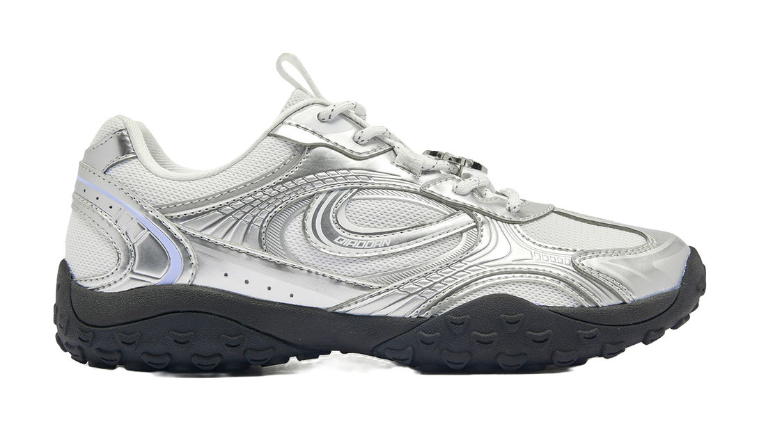 QIAODAN Wear resistant And Lightweight Low top Casual Shoes Women's Silver 