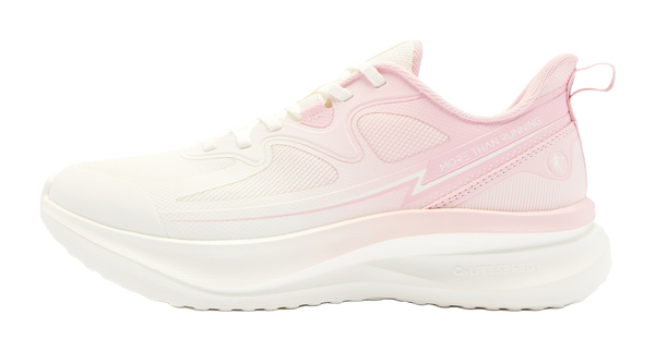 QIAODAN Yue Run Running Shoes Women's Low top Ivory/Frosted Pink 