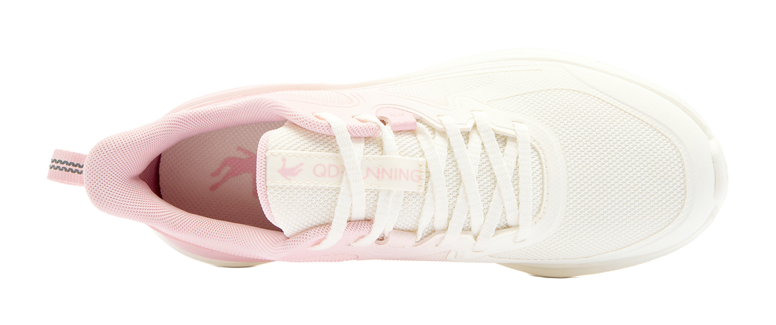 QIAODAN Yue Run Running Shoes Women's Low top Ivory/Frosted Pink 