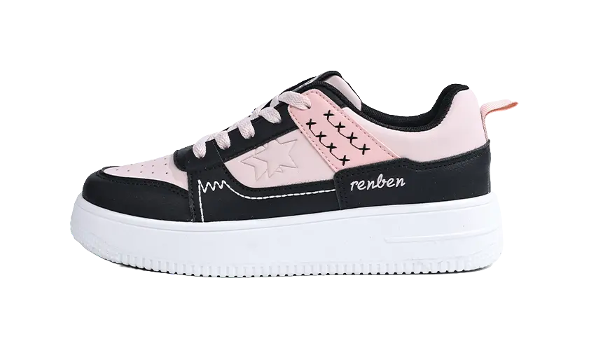 RENBEN Anti-Slip And Wear-Resistant Breathable Low-Top Skateboard Shoes Women's 