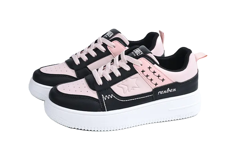 RENBEN Anti-Slip And Wear-Resistant Breathable Low-Top Skateboard Shoes Women's 