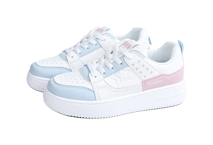 RENBEN Anti-Slip And Wear-Resistant Breathable Low-Top Skateboard Shoes Women's 