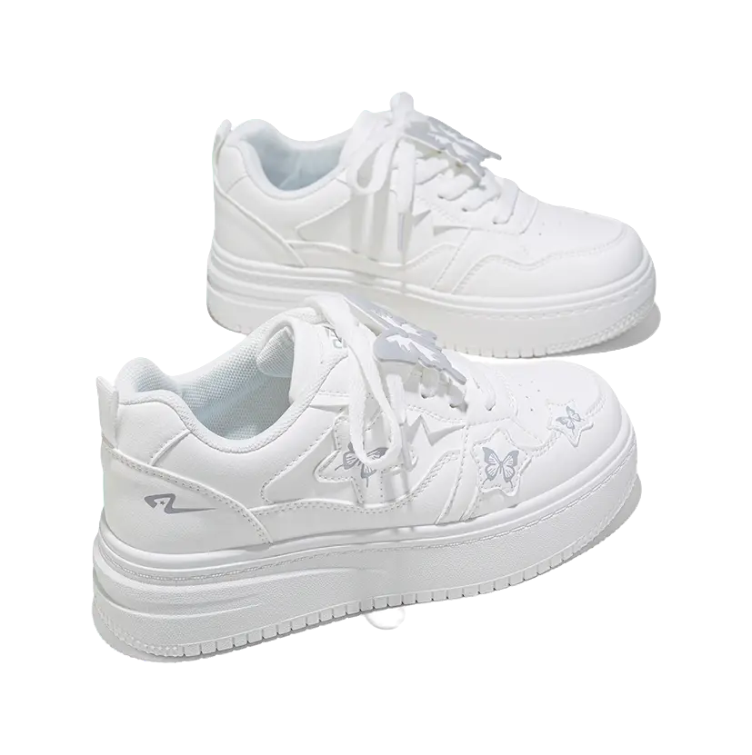 RENBEN Slip Resistant Waterproof Cushioning Abrasion Resistant Height Increasing Low top Skateboard Shoes Women's 